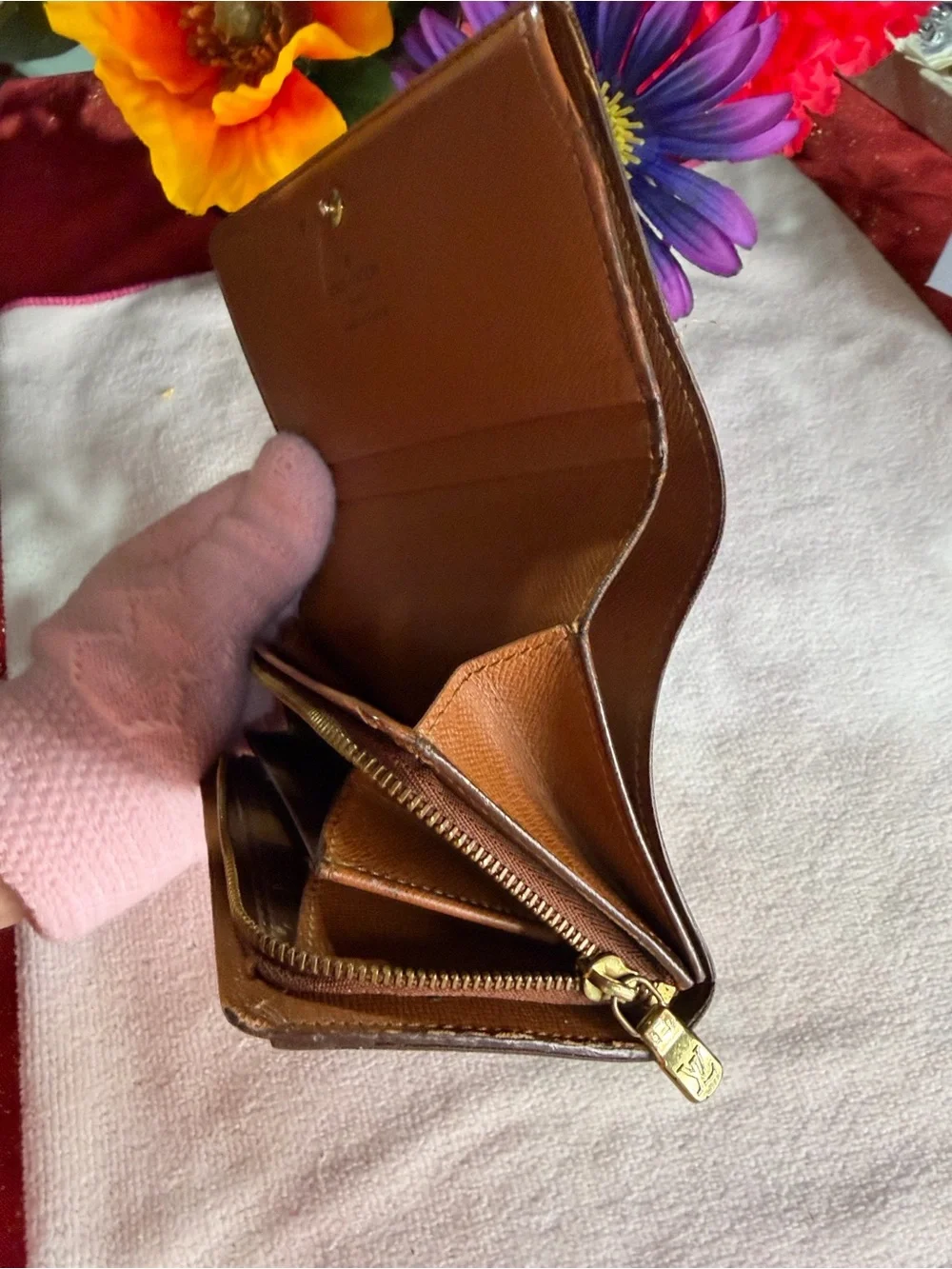 Louis Vuitton Brown Monogram Canvas Compact wallet